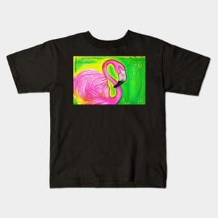 Electric Flamingo Kids T-Shirt